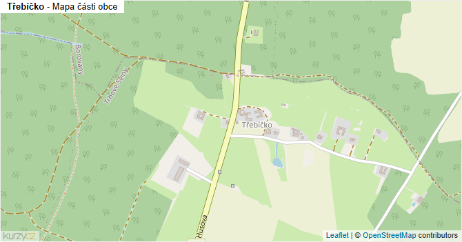 Třebíčko - mapa části obce