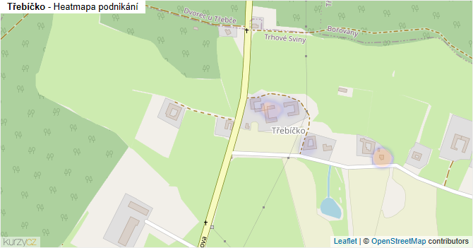 Třebíčko - mapa podnikání