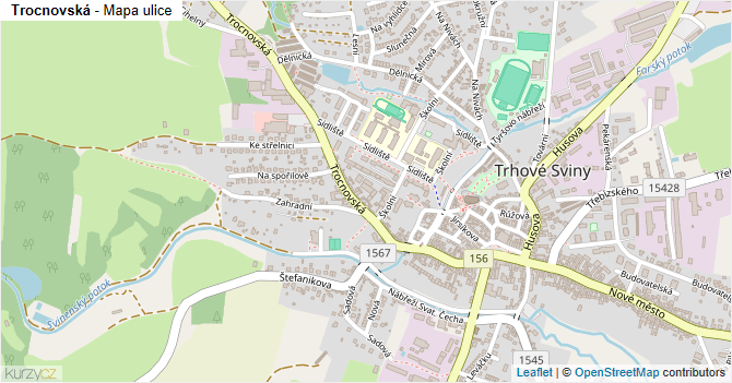 Trocnovská - mapa ulice