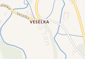 Veselka v obci Trhové Sviny - mapa části obce