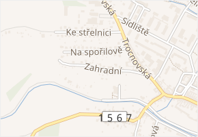 Zahradní v obci Trhové Sviny - mapa ulice