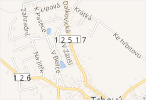 Dalkovická v obci Trhový Štěpánov - mapa ulice