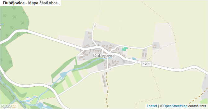 Dubějovice - mapa části obce
