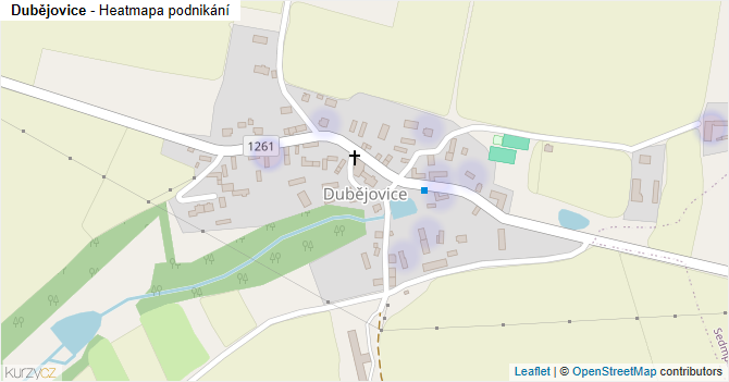 Dubějovice - mapa podnikání
