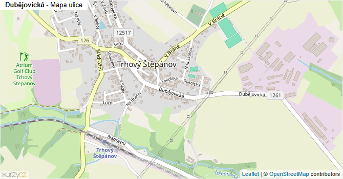 Dubějovická - mapa ulice