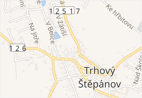 Farní v obci Trhový Štěpánov - mapa ulice