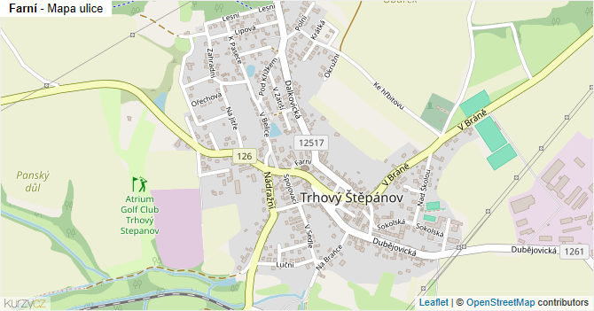 Farní - mapa ulice