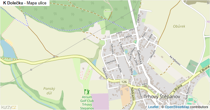 K Dolečku - mapa ulice