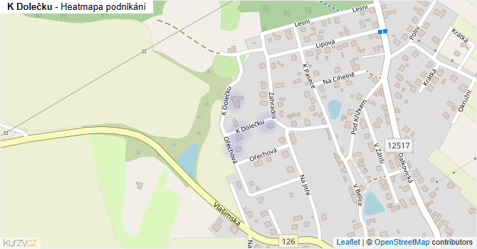 K Dolečku - mapa podnikání