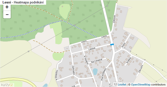 Lesní - mapa podnikání