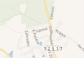 Lipová v obci Trhový Štěpánov - mapa ulice