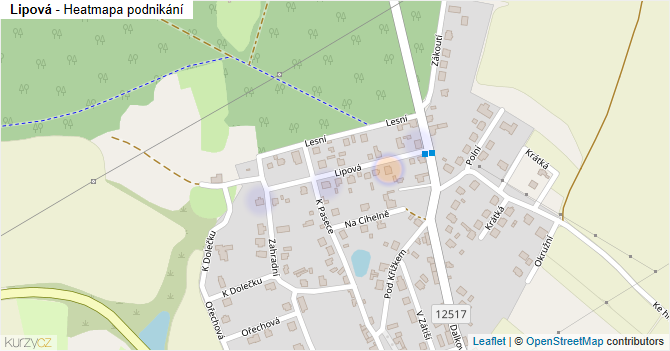Lipová - mapa podnikání