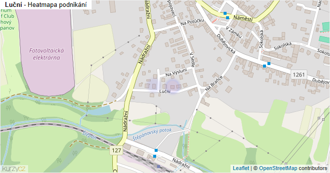 Luční - mapa podnikání
