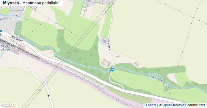 Mlýnská - mapa podnikání