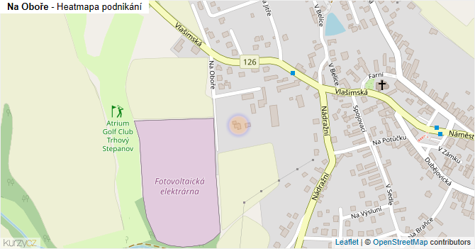 Na Oboře - mapa podnikání