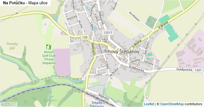 Na Potůčku - mapa ulice