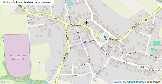 Na Potůčku - mapa podnikání