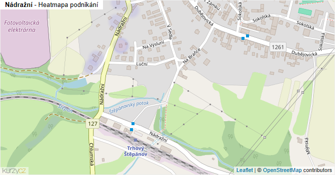 Nádražní - mapa podnikání