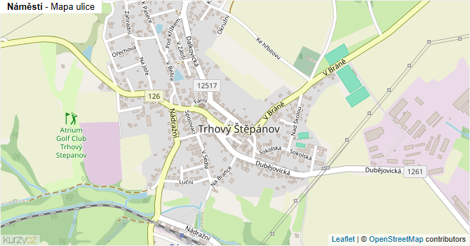 Náměstí - mapa ulice