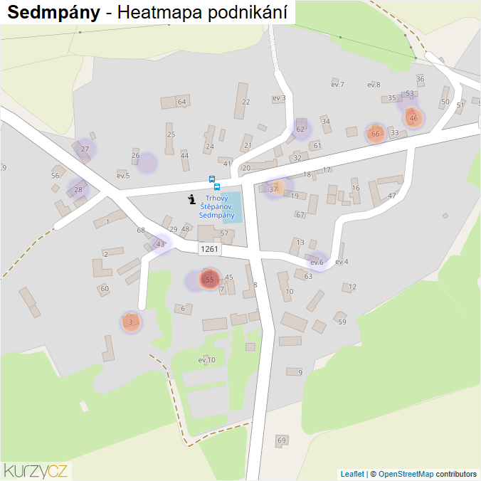 Mapa Sedmpány - Firmy v části obce.