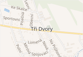 Ke Skalce v obci Tři Dvory - mapa ulice
