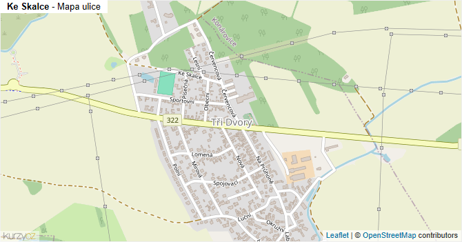 Ke Skalce - mapa ulice