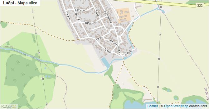 Luční - mapa ulice