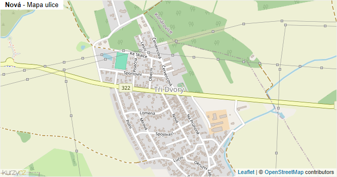 Nová - mapa ulice