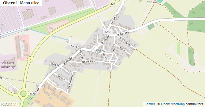 Obecní - mapa ulice