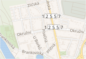 Písečná v obci Tři Dvory - mapa ulice