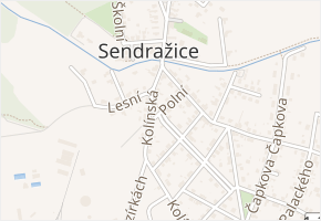 Polní v obci Tři Dvory - mapa ulice