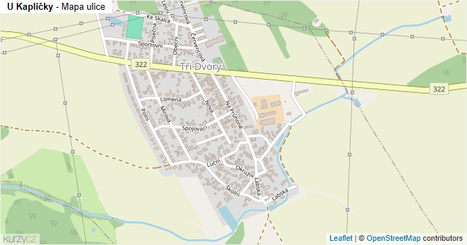 U Kapličky - mapa ulice