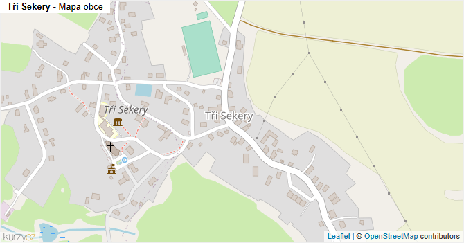 Tři Sekery - mapa obce