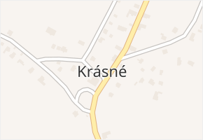 Krásné v obci Tři Sekery - mapa části obce
