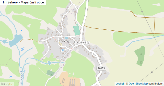 Tři Sekery - mapa části obce