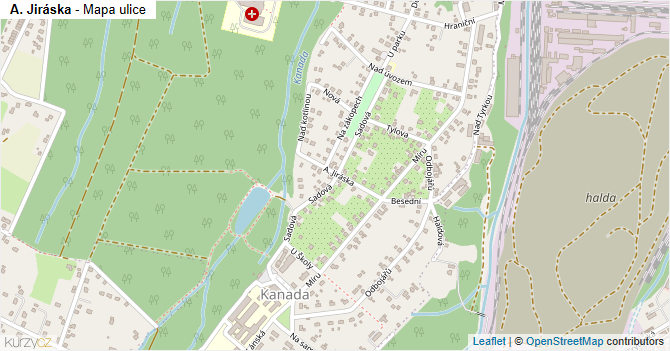 A. Jiráska - mapa ulice