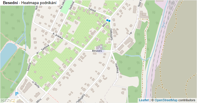 Besední - mapa podnikání