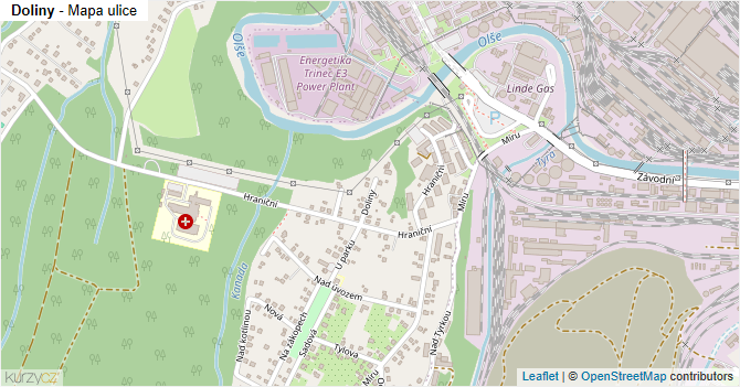 Doliny - mapa ulice
