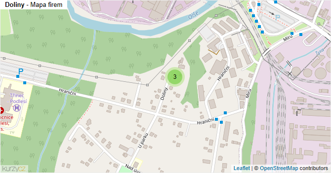 Doliny - mapa firem