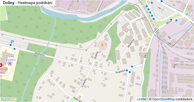 Doliny - mapa podnikání