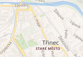 Dvořákova v obci Třinec - mapa ulice
