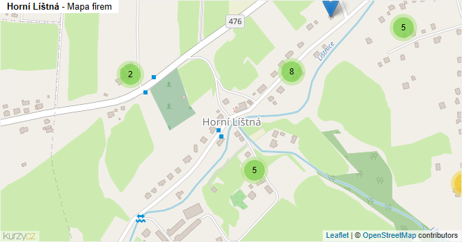 Horní Líštná - mapa firem