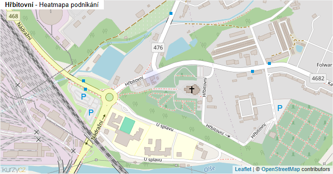 Hřbitovní - mapa podnikání