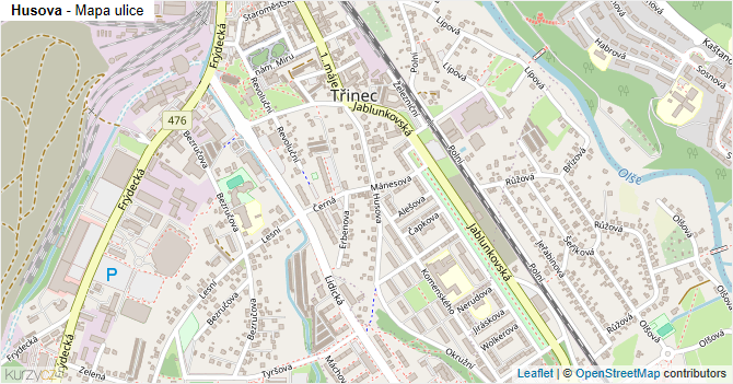 Husova - mapa ulice