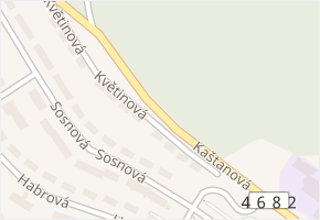 Kaštanová v obci Třinec - mapa ulice