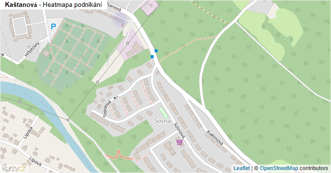 Kaštanová - mapa podnikání