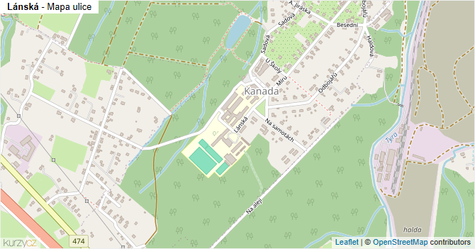 Lánská - mapa ulice