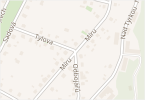 Míru v obci Třinec - mapa ulice