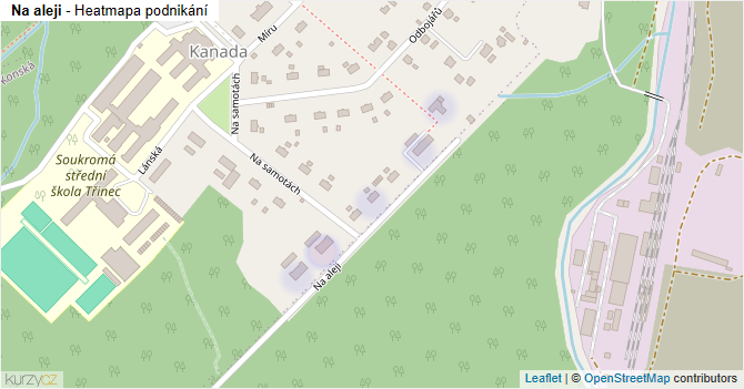 Na aleji - mapa podnikání