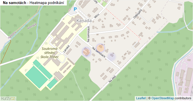 Na samotách - mapa podnikání